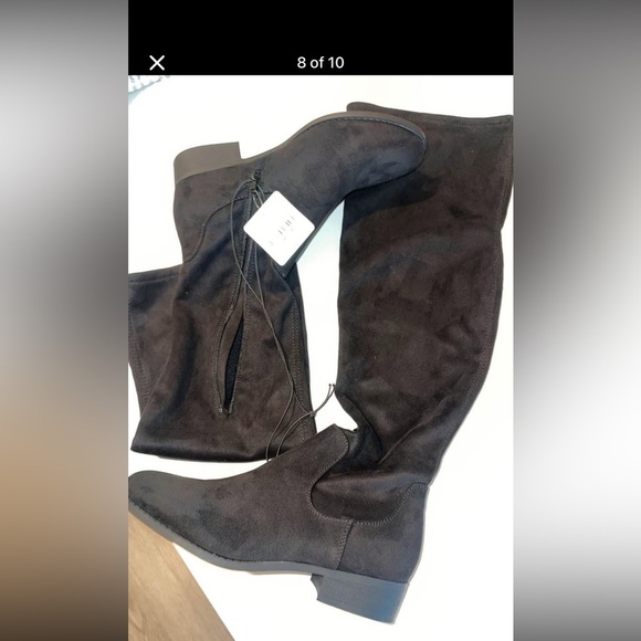 NWT Women's Black Over-the-Knee Boots - Picture 7 of 8